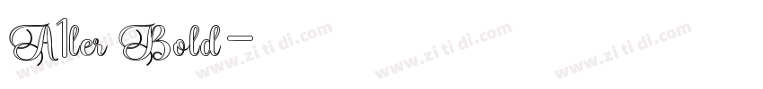 A1ler Bold字体转换